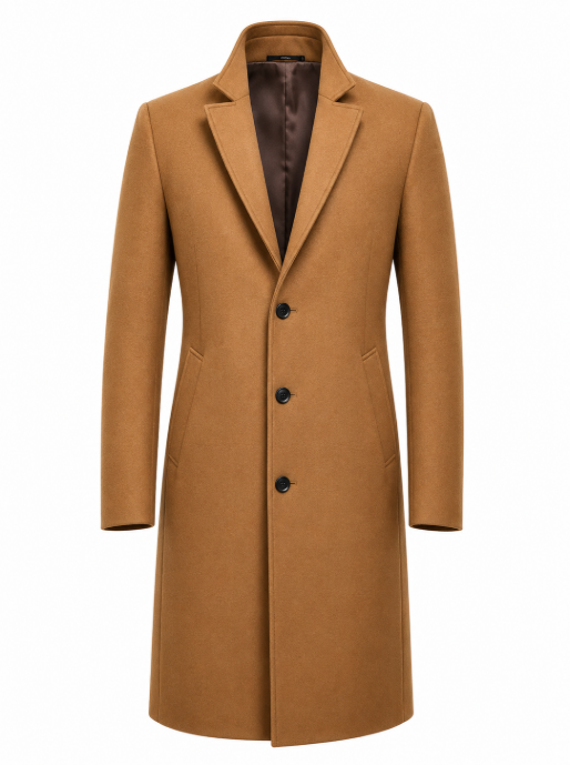 Men's Winter Coat Classic Structured Formal Casual Everyday Charcoal