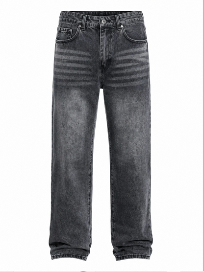 Men's Wide Leg Jeans Casual Winter Style Relaxed Fit Comfortable