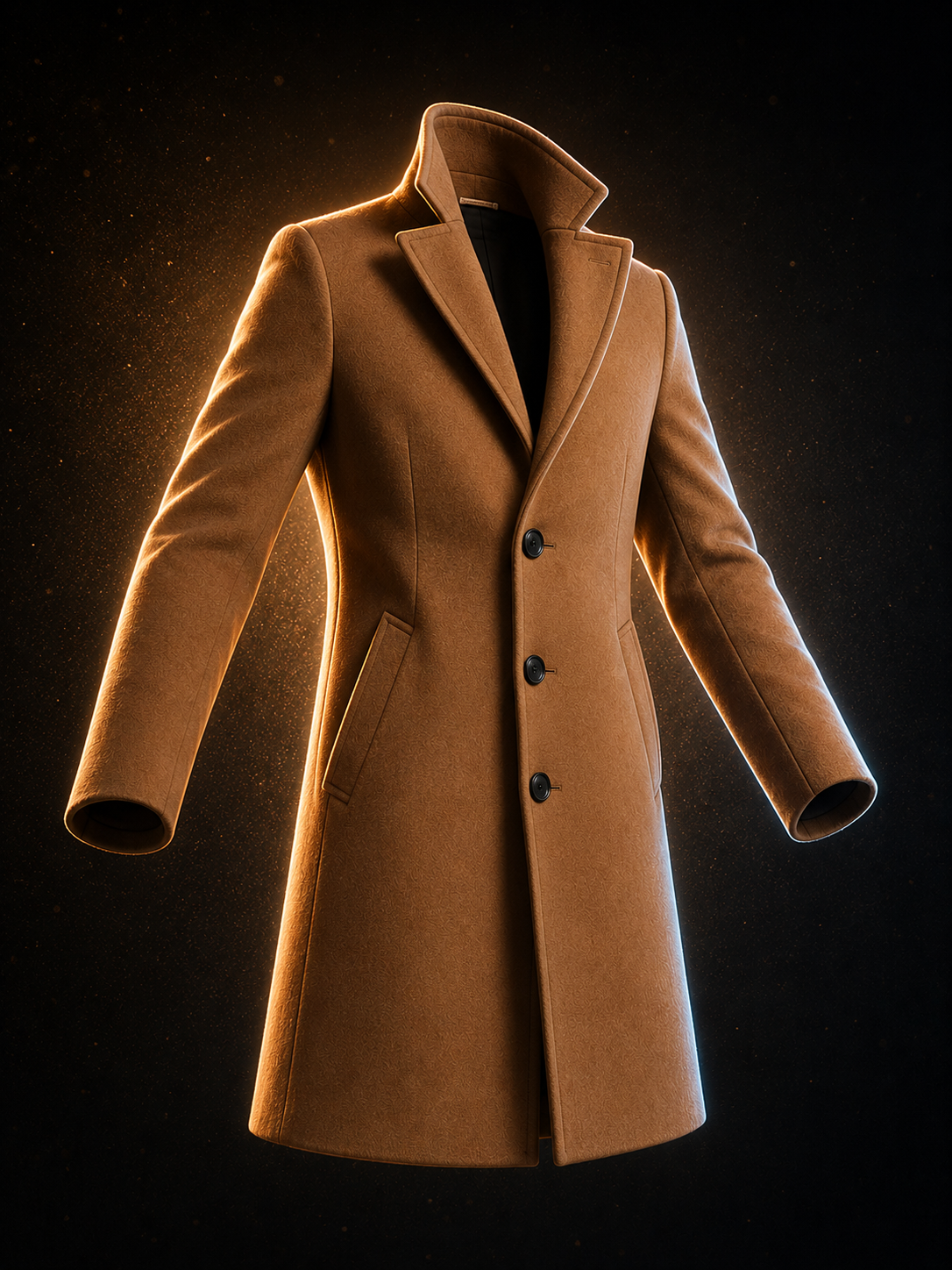Men's Winter Coat Classic Structured Formal Casual Everyday Charcoal