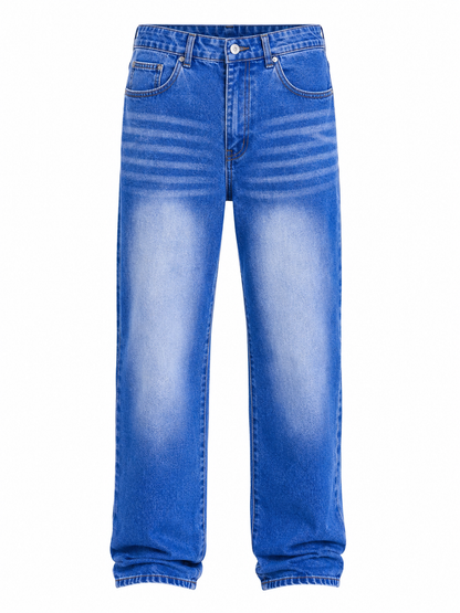 Men's Wide Leg Jeans Casual Winter Style Relaxed Fit Comfortable