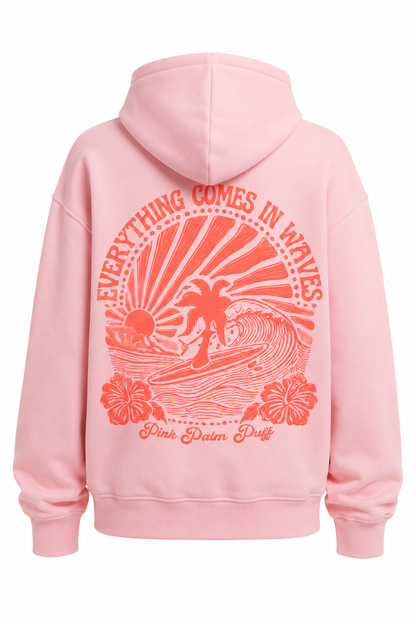 Oversized Surf Hoodie Comfortable Casual Loose Fit Graphic Print
