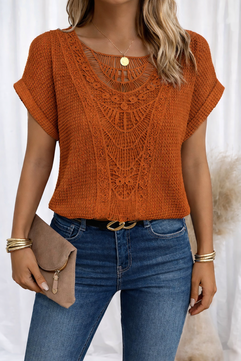 Rosa women's blouse in Orange