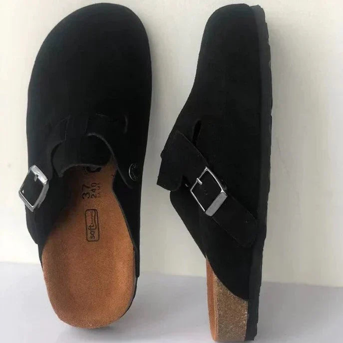 Orthopedic Clogs with Buckle Closed Toe Slip-On Comfort Everyday Casual