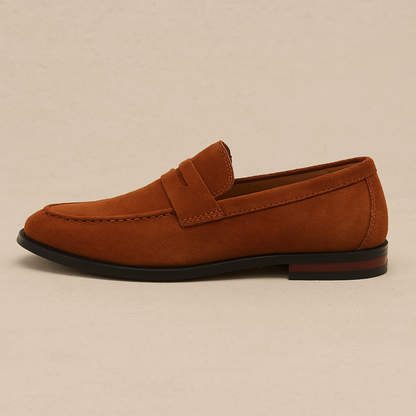 Penny Loafers Suede Casual Elegant Slip On Shoes Men