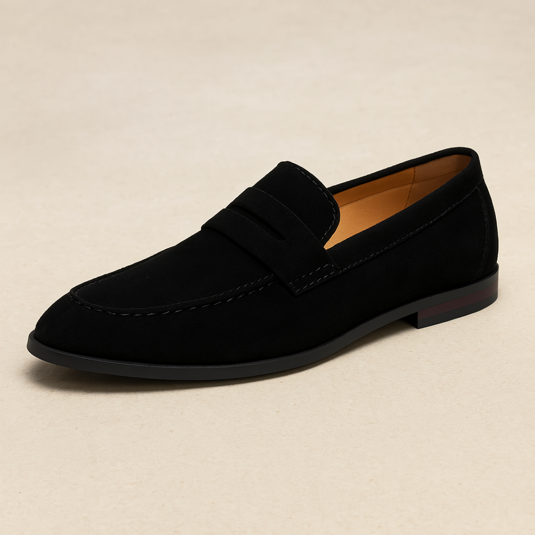 Penny Loafers Suede Casual Elegant Slip On Shoes Men