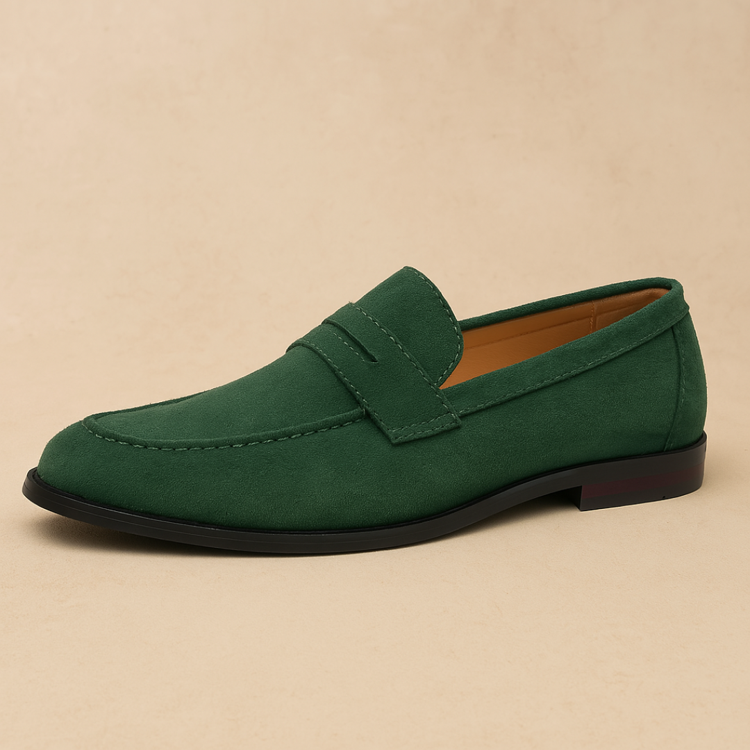 Penny Loafers Suede Casual Elegant Slip On Shoes Men