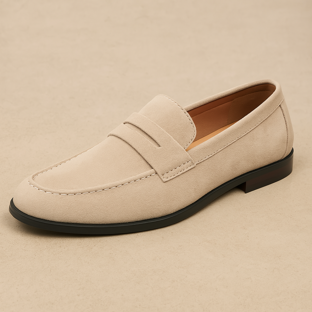 Penny Loafers Suede Casual Elegant Slip On Shoes Men