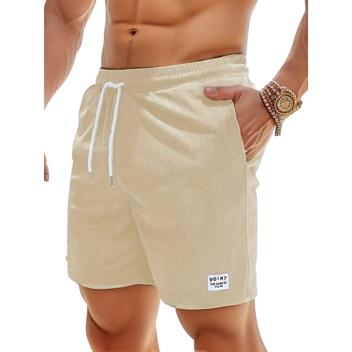 Men's Swim Shorts in Beige