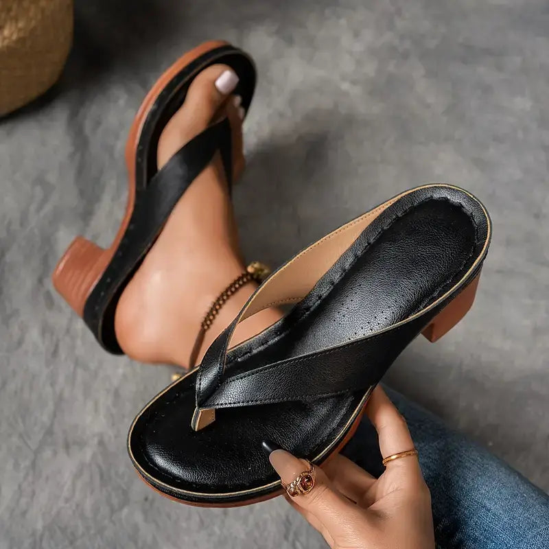Women's Comfortable Heel Sandals Elegant Block Heel Everyday Footwear