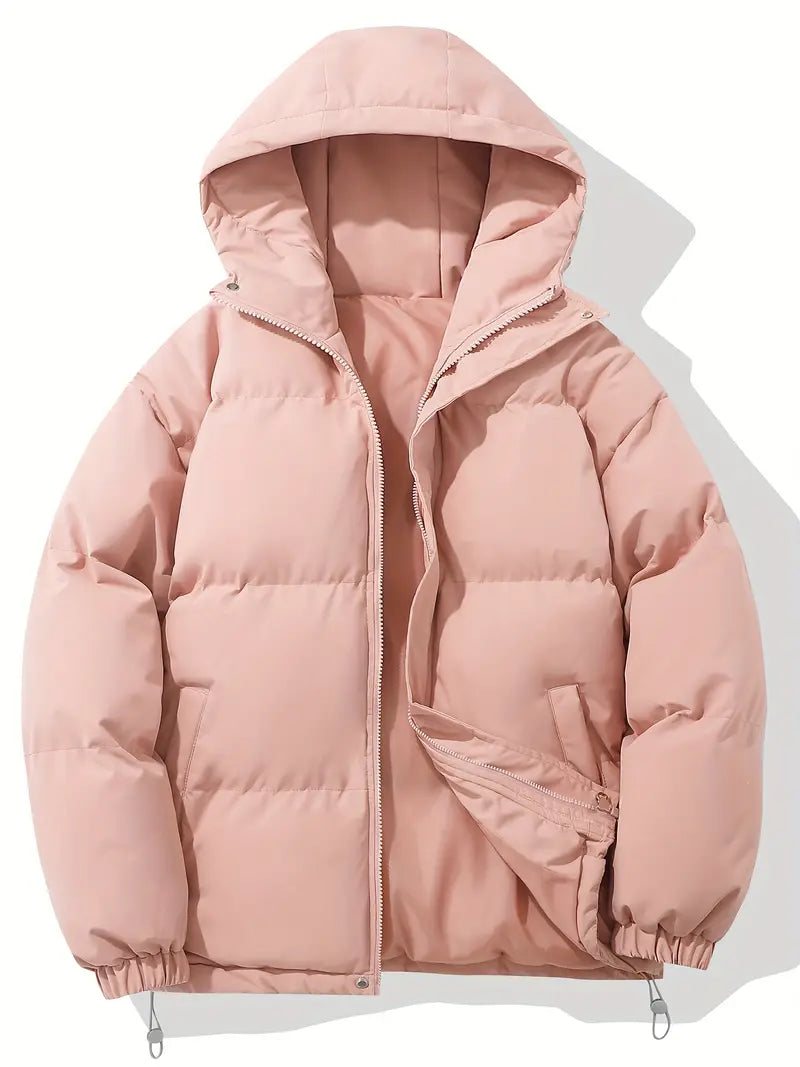 Women's Winter Coat with Hood Quilted Padded Warm Stylish