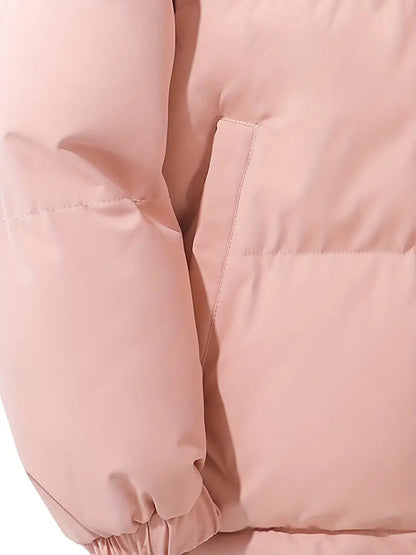 Women's Winter Coat with Hood Quilted Padded Warm Stylish