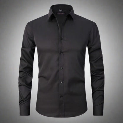 Men's Wrinkle-Free Shirt Stand Collar Formal Casual Smart Wear