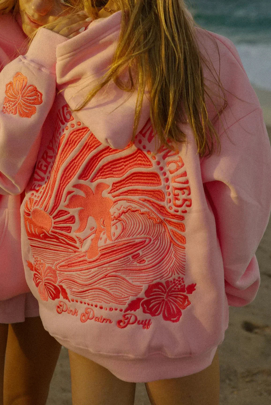 Oversized Surf Hoodie Comfortable Casual Loose Fit Graphic Print