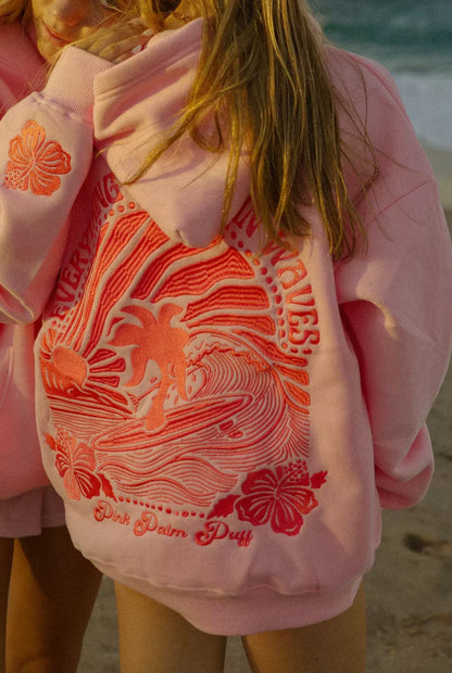 Oversized Surf Hoodie Comfortable Casual Loose Fit Graphic Print