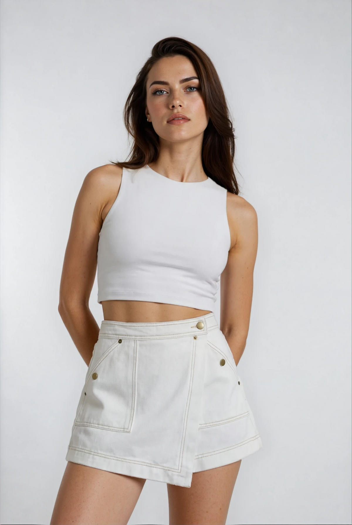 Holly | Denim Mini Skort