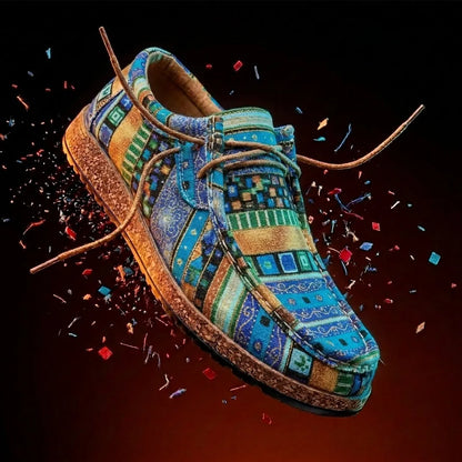 Artisan Leather Shoes Vibrant Handcrafted Colourful Casual Everyday
