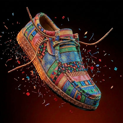 Artisan Leather Shoes Vibrant Handcrafted Colourful Casual Everyday