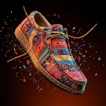 Artisan Leather Shoes Vibrant Handcrafted Colourful Casual Everyday