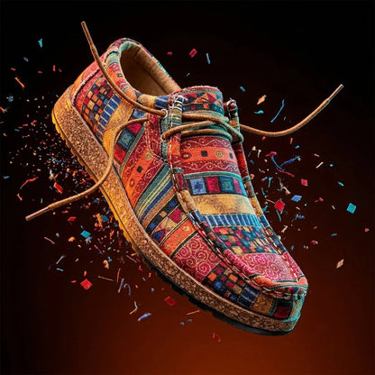 Artisan Leather Shoes Vibrant Handcrafted Colourful Casual Everyday