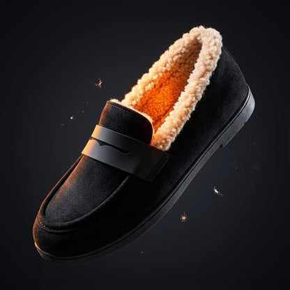 Fleece Loafers Women Cosy Slip On Shoes Warm Indoor Casual Cream