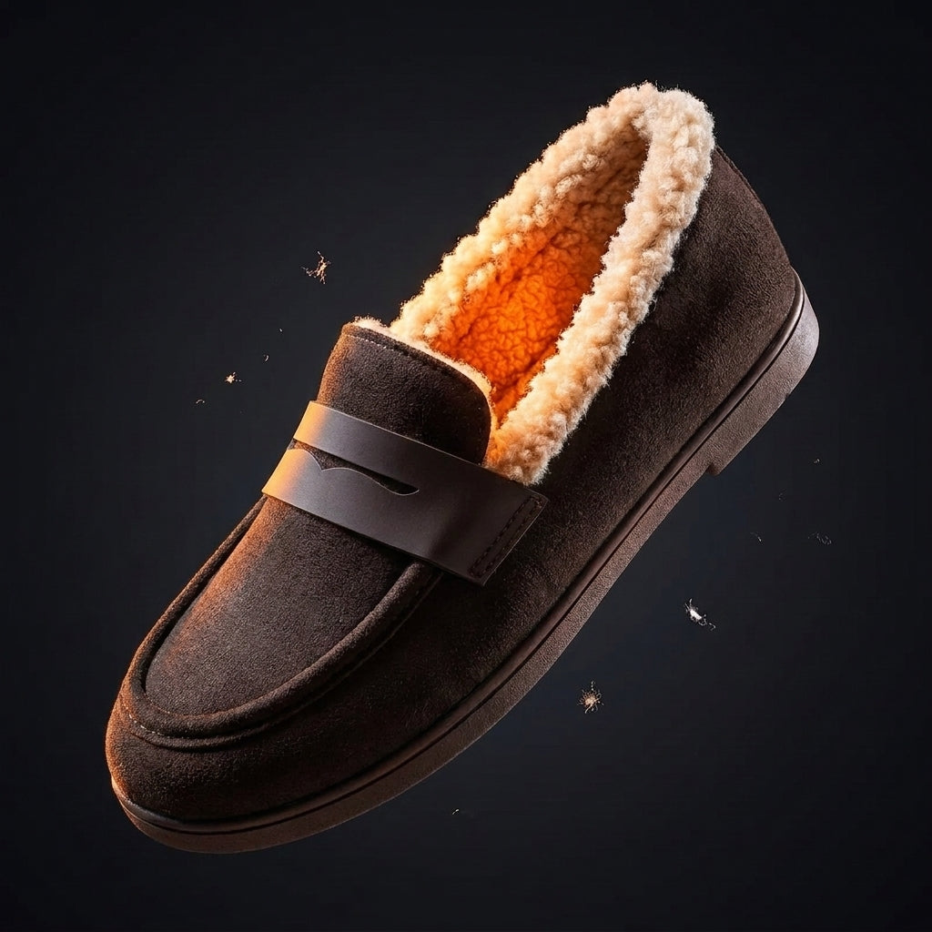 Fleece Loafers Women Cosy Slip On Shoes Warm Indoor Casual Cream