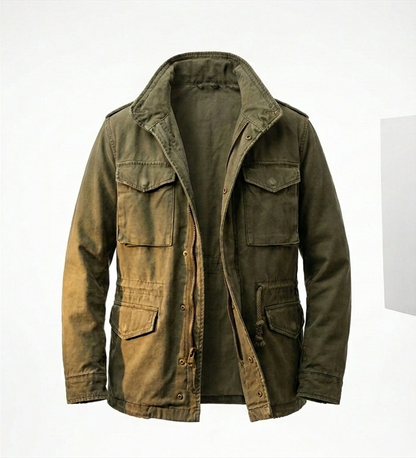 Men's Military Field Jacket Classic Olive Casual Outdoor Everyday Wear