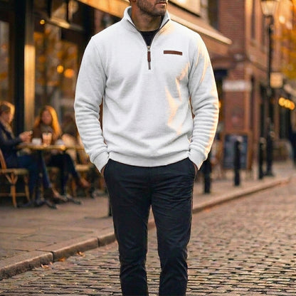 Men's Fleece Quarter-Zip Sweatshirt Casual Pullover Comfortable Everyday