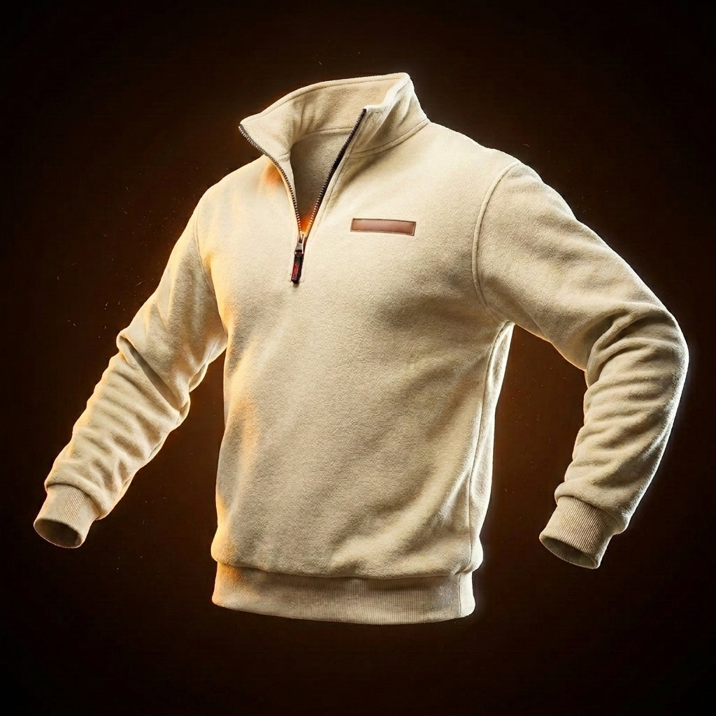 Men's Fleece Quarter-Zip Sweatshirt Casual Pullover Comfortable Everyday