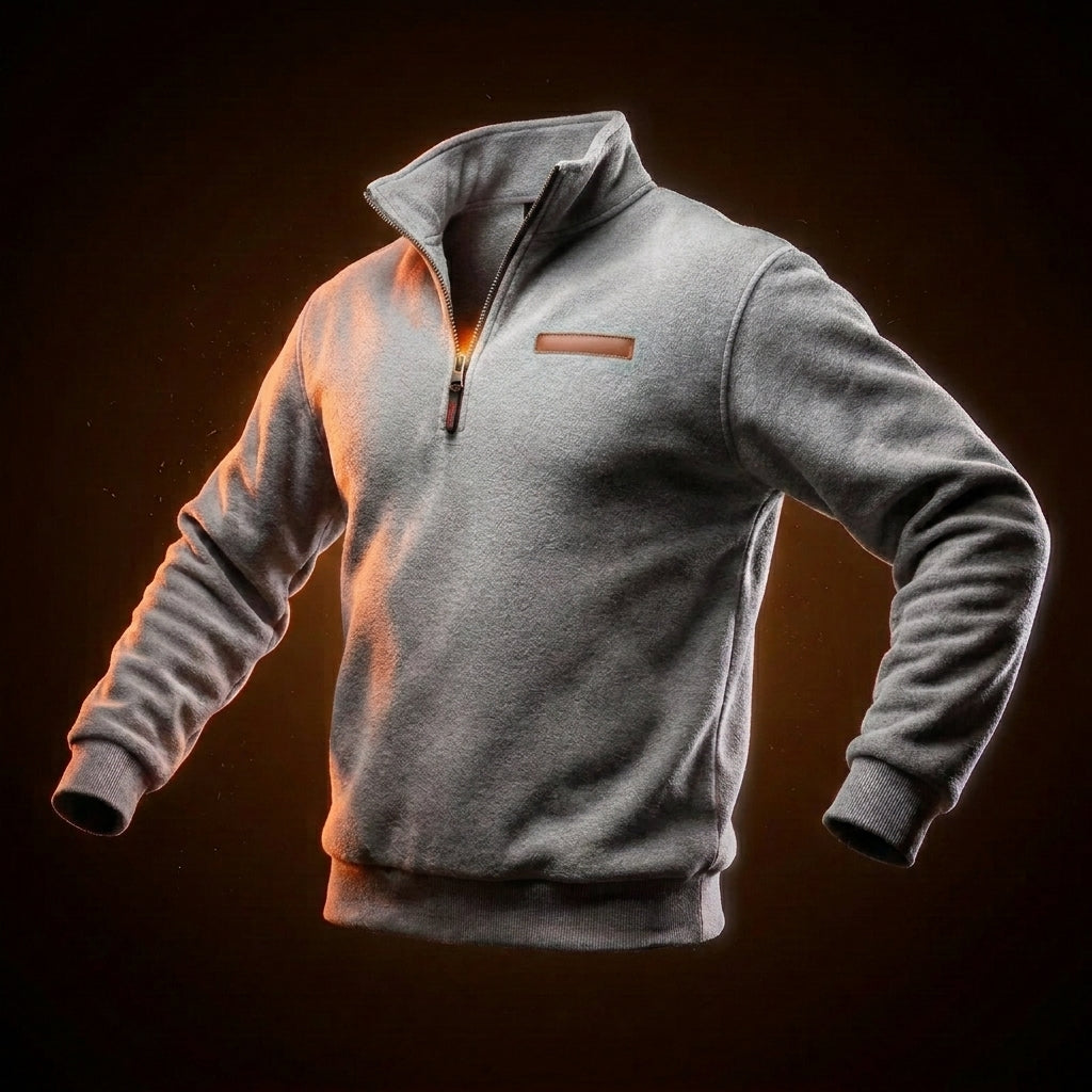 Men's Fleece Quarter-Zip Sweatshirt Casual Pullover Comfortable Everyday