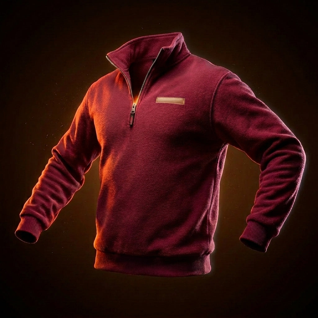 Men's Fleece Quarter-Zip Sweatshirt Casual Pullover Comfortable Everyday