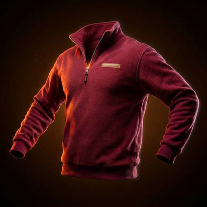 Men's Fleece Quarter-Zip Sweatshirt Casual Pullover Comfortable Everyday