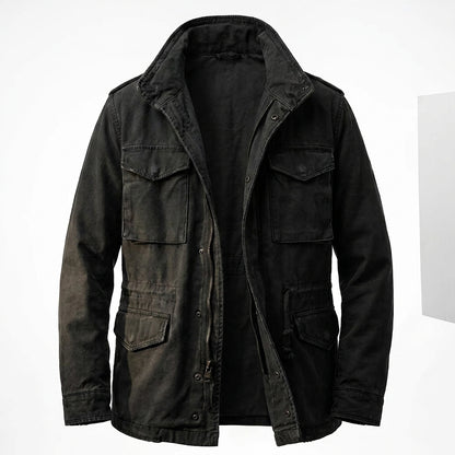 Men's Military Field Jacket Classic Olive Casual Outdoor Everyday Wear