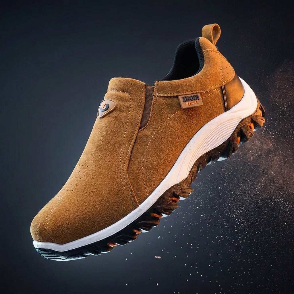 Men's Slip On Hiking Shoes Lightweight Tread Sole Everyday Walking