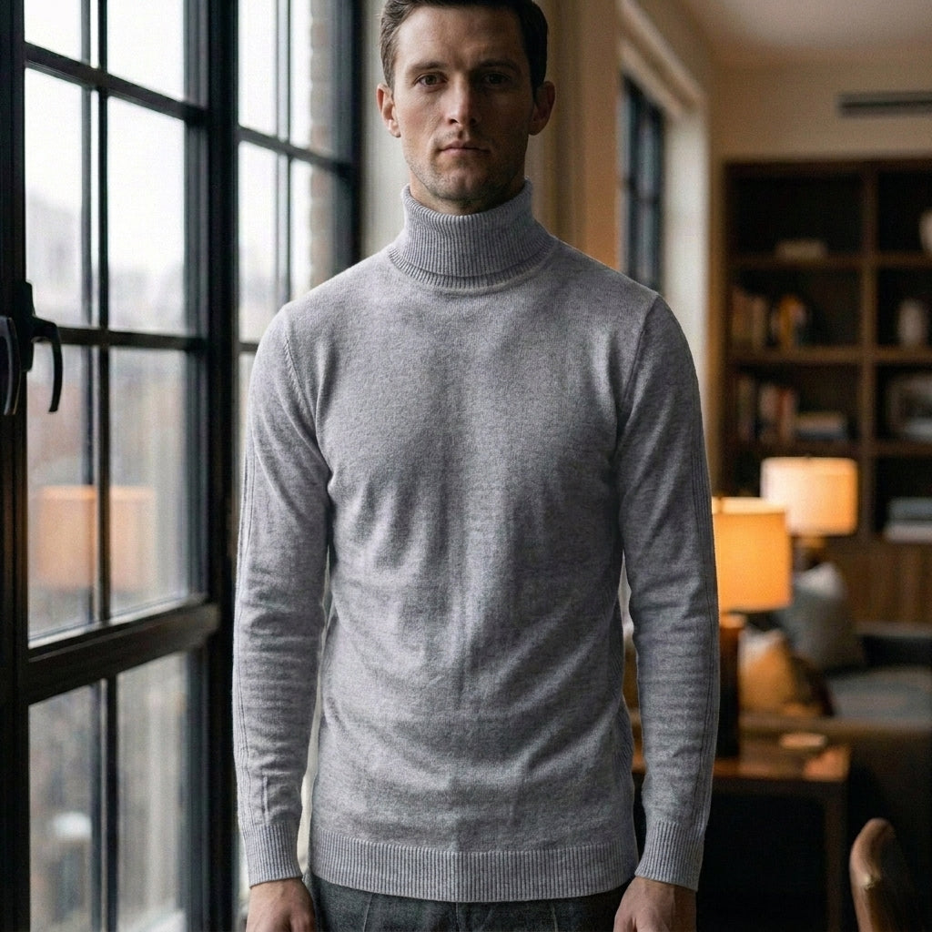 Men's Turtleneck Sweater Soft Comfortable Everyday Casual Wear