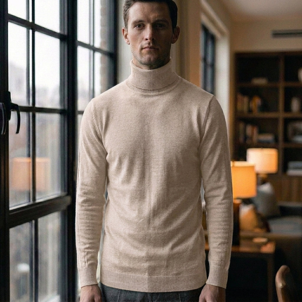 Men's Turtleneck Sweater Soft Comfortable Everyday Casual Wear