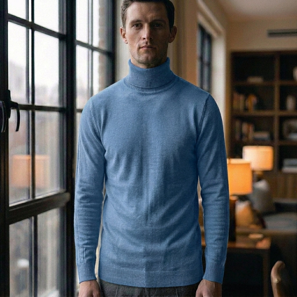 Men's Turtleneck Sweater Soft Comfortable Everyday Casual Wear