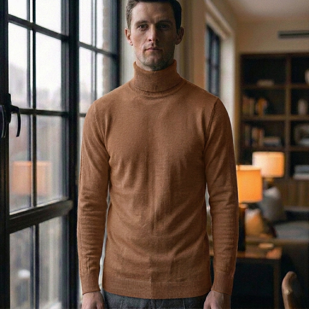 Men's Turtleneck Sweater Soft Comfortable Everyday Casual Wear