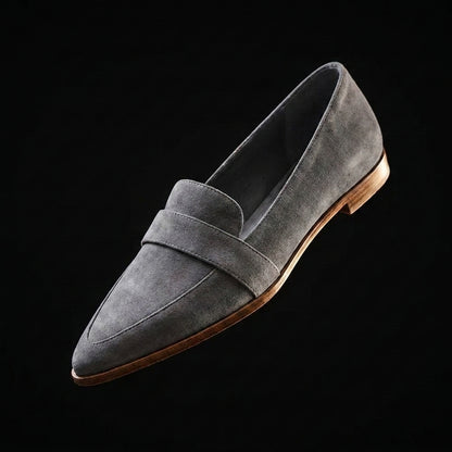 Moccasin Leather Slip On Shoes Orthopedic Arch Support Comfort Black