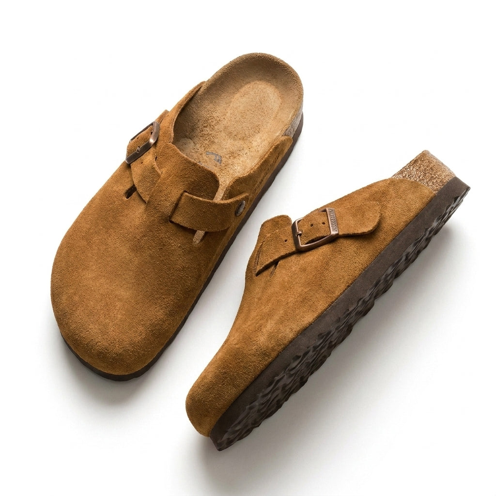 Orthopedic Clogs with Buckle Closed Toe Slip-On Comfort Everyday Casual