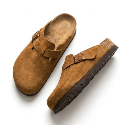 Orthopedic Clogs with Buckle Closed Toe Slip-On Comfort Everyday Casual