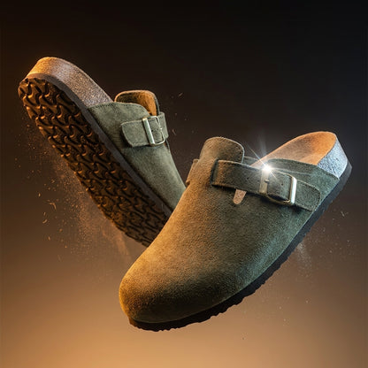 Orthopedic Clogs with Buckle Closed Toe Slip-On Comfort Everyday Casual