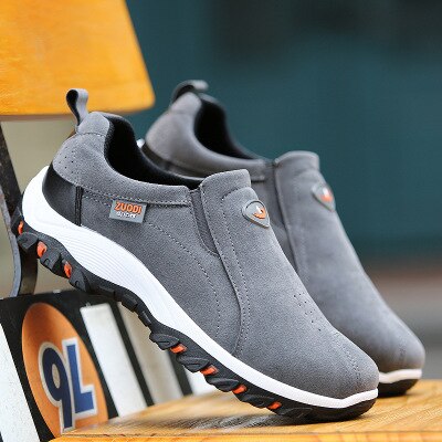 Men's Orthopedic Walking Shoes Arch Support Slip-On Casual Comfort