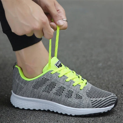 Women's Running Shoes Cushioned Lace-Up Athletic Trainers
