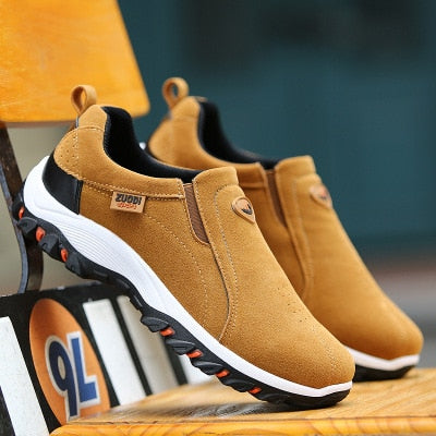 Men's Orthopedic Walking Shoes Arch Support Slip-On Casual Comfort