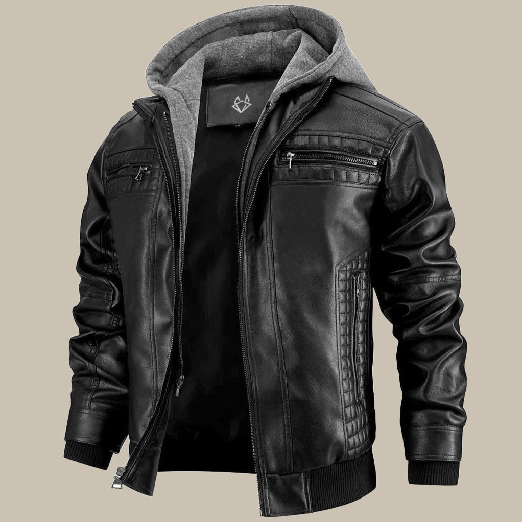 Men's Hooded Jacket Full Zip Closure Casual Everyday Wear