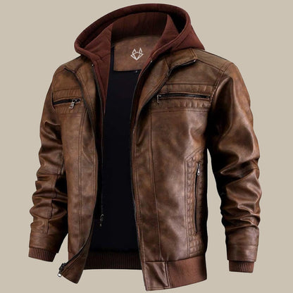 Men's Hooded Jacket Full Zip Closure Casual Everyday Wear