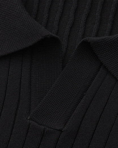 Cade | Men's Ribbed Polo Shirt, Short Sleeve