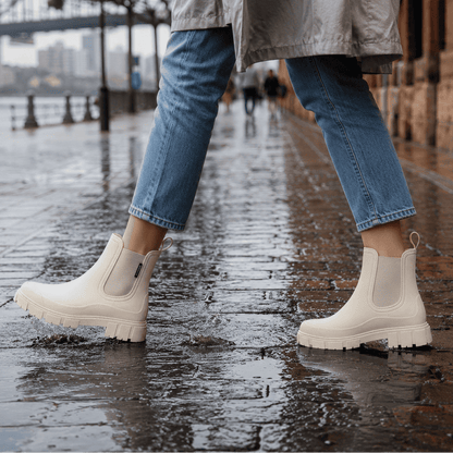 Women's Waterproof Chelsea Boots Slip-On Casual Everyday Ankle Boot
