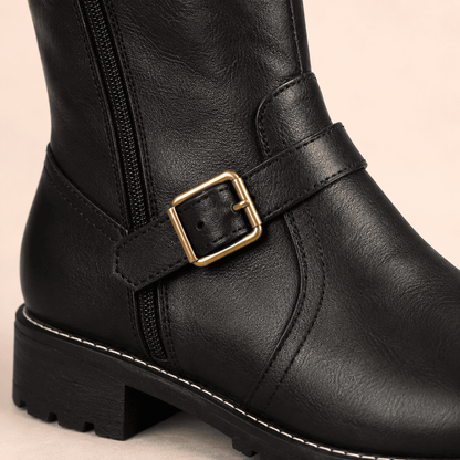 Women's Leather Boots Elegant Comfortable Zipper Non-Slip Sole