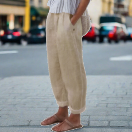Women's Linen Pants Soft Comfortable Casual Everyday Trousers